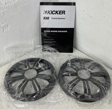 Km65 Kicker 6.5" Marine Speaker Grills km65 km65l Brand New Pair Charcoal