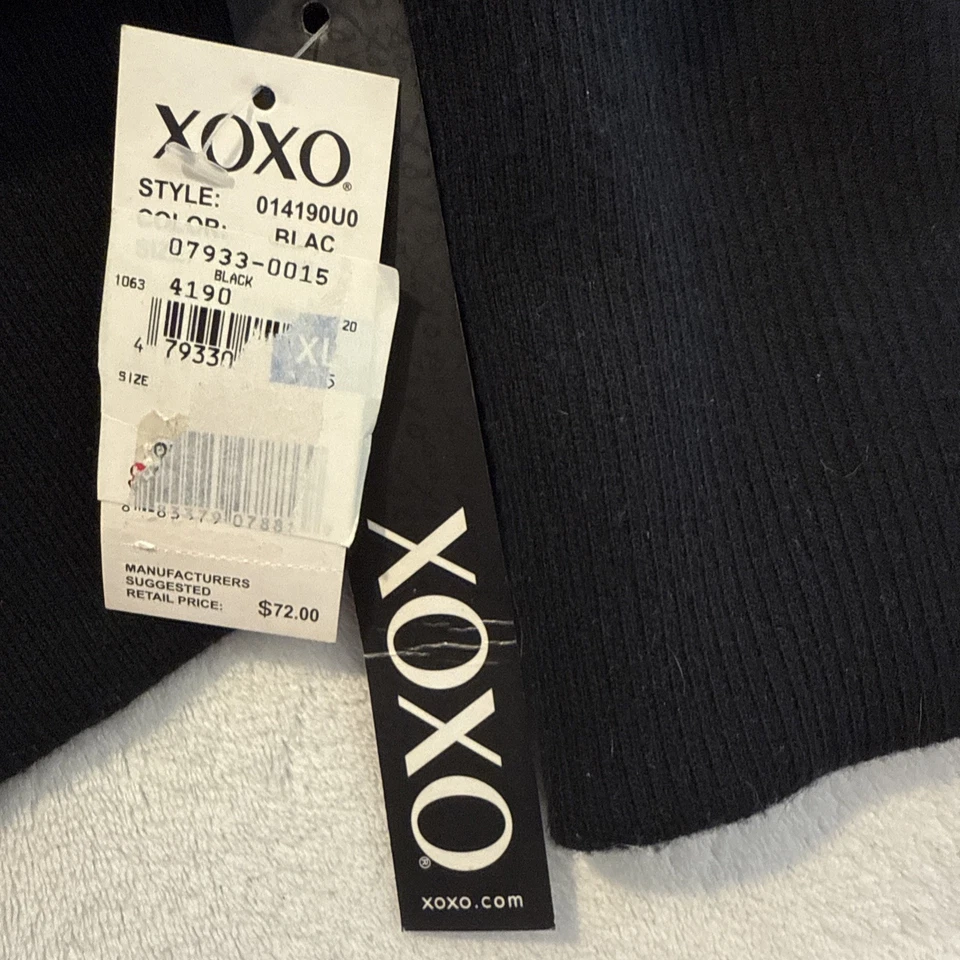 Female XOXO Black Jacket W Zipper & Snap Front Closure New W Tags Marked XL - Image 4 of 4