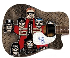 Guns n Roses Gilby Clarke Autographed Skulls N Roses Custom Graphics Guitar ACOA