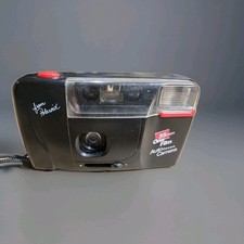 Polaroid 35mm One Film Black Builtin Flash Auto Focus Point Shoot Camera