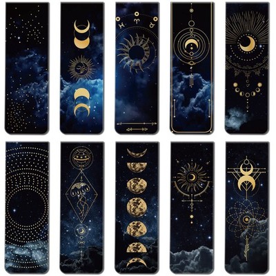 Sinmoe 30 Pieces Space Moon Magnetic Bookmarks Galaxy Starry Sky Magnetic Boo...