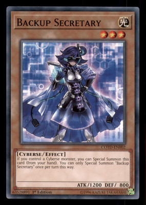 Yugioh Backup Secretary #COTD-EN002 Code of the Duelist LP