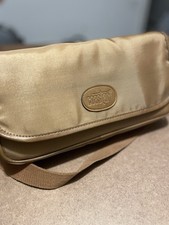 Vintage Coastar Cassette Tape Carrying Case Tan Nylon Web Strap Zipper 80s Gift