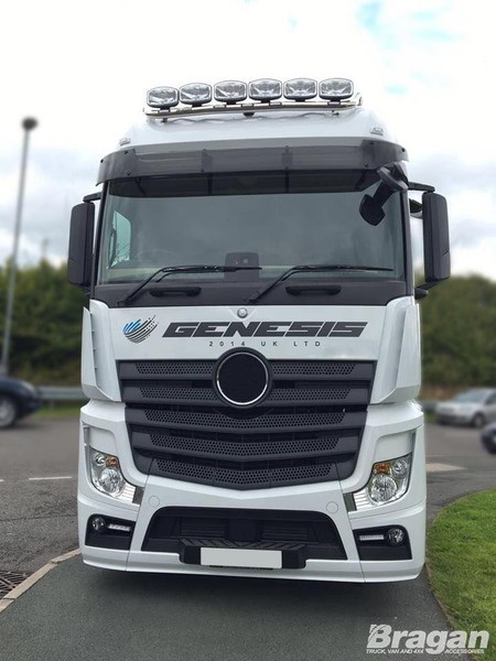 Edelstahl DachträGer + Rechteckig Spot Lampe FüR Mercedes Actros Mp4 2012+ Giga-image