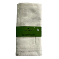 Kate Spade Napkin Set White Ivory Ribbon Embossed Set Of 4 Formal Dinner Party