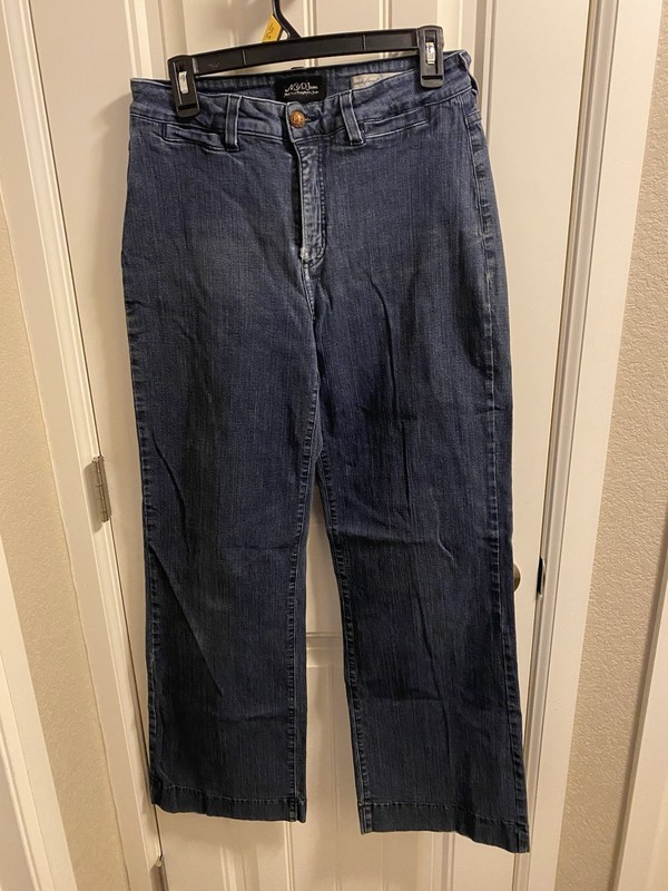 NYDJ 10 Stretch Blue Jeans Made USA Trouser Stretch Blue Denim 