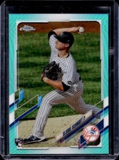 2021 Topps Chrome Clarke Schmidt RC Aqua Refractor Rookie #/199 Yankees