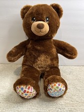 Build A Bear Happy Birthday Brown Plush 15" Stuffed Animal Teddy Bear Authentic