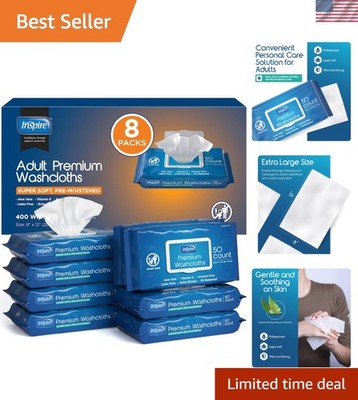 Adult Wet Wipes, Wash Cloths, Incontinence & Cleansing for Elderly Extra Larg...