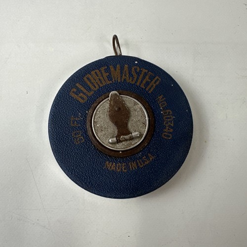 Globe Master SOFT White Tape Measure Vintage No.60340 Has Wear Some Rust Works