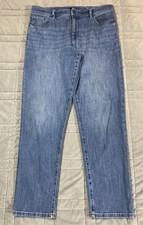 Ann Taylor Women  s Mid Rise Straight Leg Jeans Sz 10 Stretch Medium Wash
