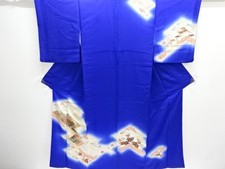 7613605: JAPANESE KIMONO / HOMONGI / SILK / GEOMETRIC PATTERN  KIKU