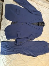Jos. A. Bank 1905 Blue Slim Fit Men's 2 Piece Suit 40 Regular Notch Lapel