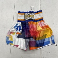 Fluory Muay Thai Shorts Mens XS Multi-Color Elastic Waist Boxing Kickboxing