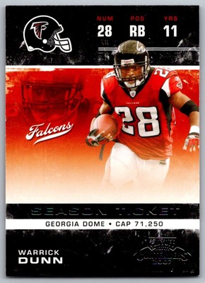 2007 Playoff Contenders Warrick Dunn Atlanta Falcons #6