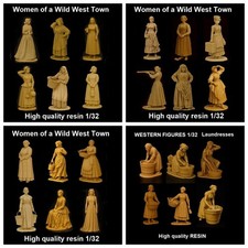 FIERDAN Toy Soldiers Women of Wild West Town 4 set Scale 1:32