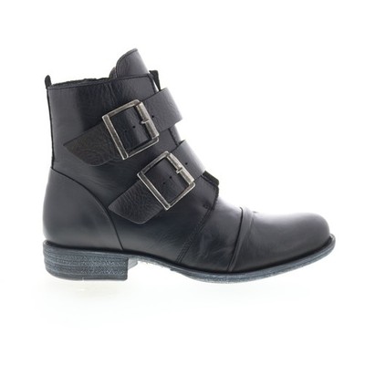 Miz Mooz Limelight Womens Black Leather Zipper Casual Dress Boots 38.5