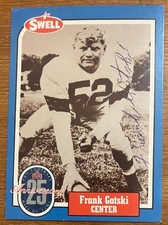 Frank Gatski 1988 Swell Football HOF Autograph Auto Signed Card #3 w/COA