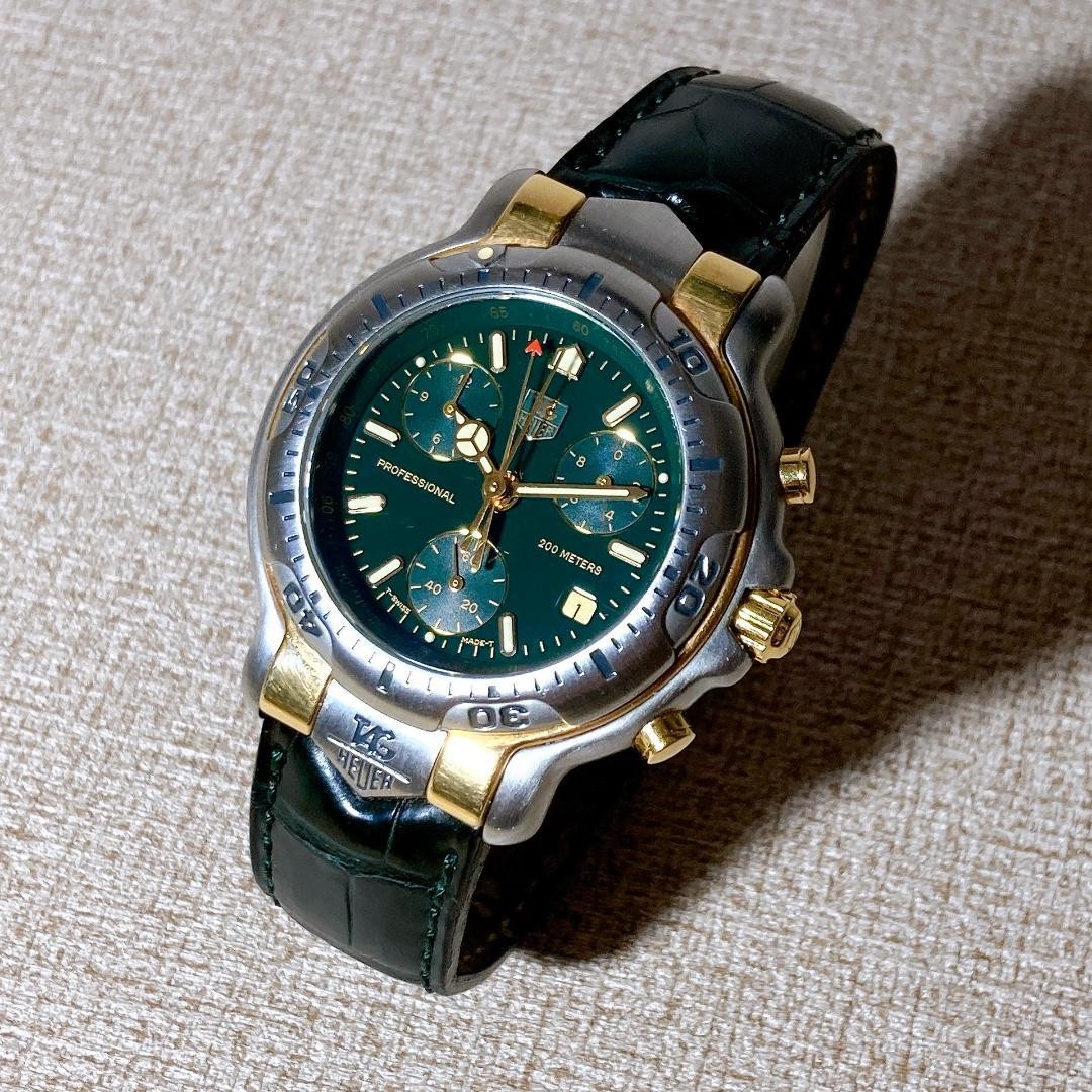 TAG 6000 Unisex Green Second Quartz Watch Damaged Hand Series Pre-Owned HEUER - vintagewatches.pk