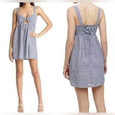 Reformation Noel Gingham Linen Mini dress Size 6