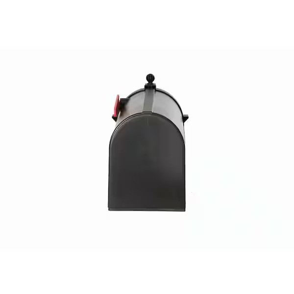 Black Post Mount Mailbox Large Keeps Mail Dry Heavy Duty for Rural High Quality