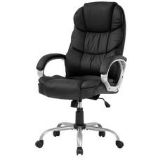 FDW Office Chair Computer High Back Adjustable Ergonomic Desk Chair Executive PU