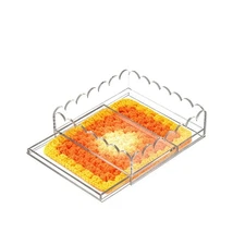 Elegant 9x9 Acrylic Tray with Slide Out Drawer for Photos and Art Display