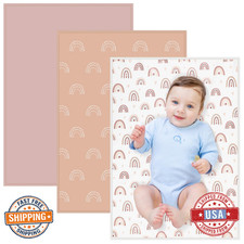 Geelin 3 Pcs PU Baby Diaper Changing Pad Liner 20x28" Foldable Portable Waterpro