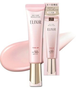 SHISEIDO ELIXIR Day Care Revolution Tone Up Sunscreen SPF50+ PA++++ 35g Japan