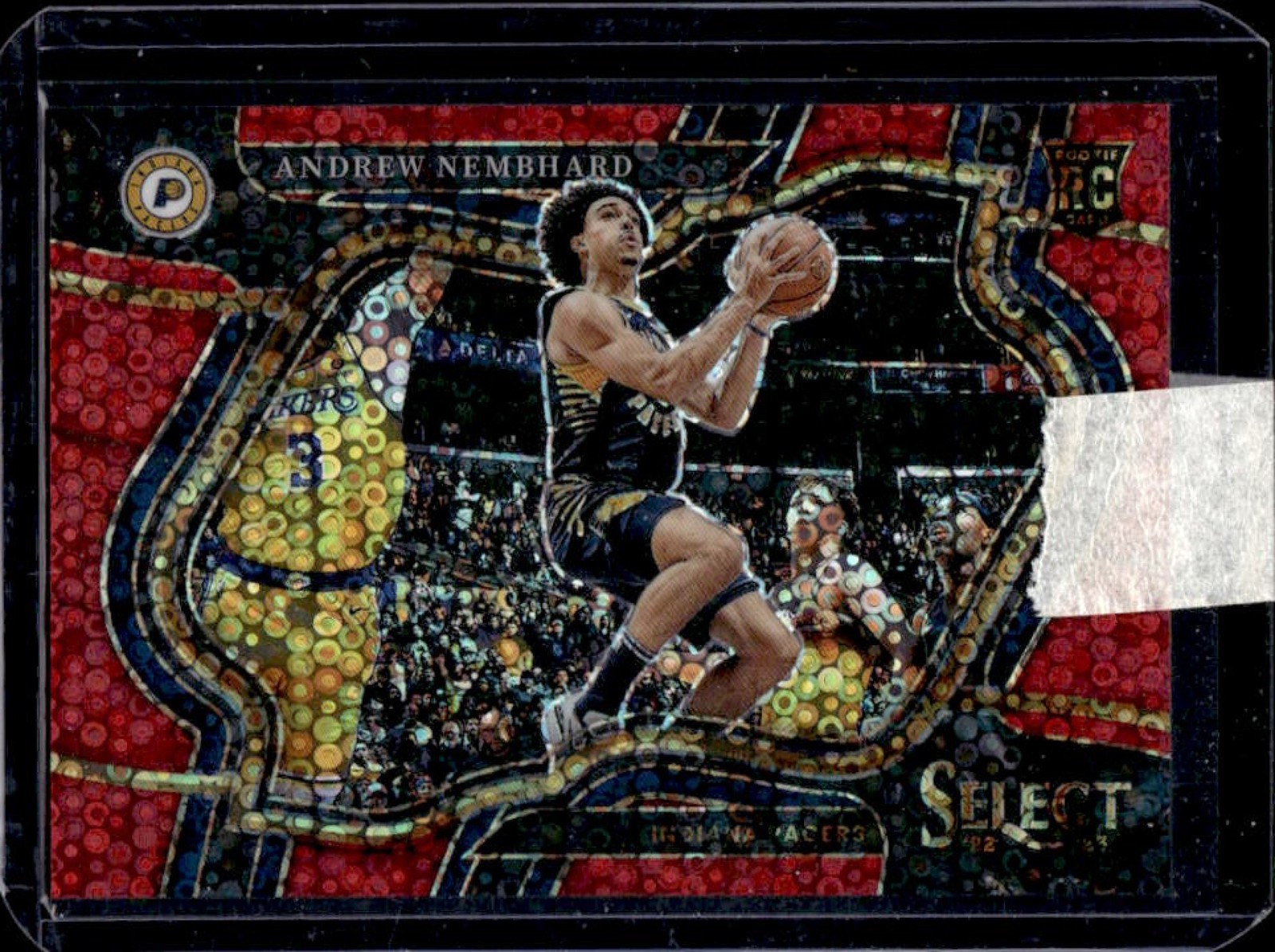 2022-23 Select Andrew Nembhard Red Disco Prizm RC Courtside #7/49 Pacers