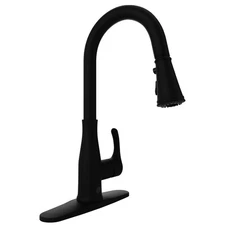 Anzzi KF-AZ301 Sifo 1.8 GPM 1 Hole Pull Down Kitchen Faucet - Black