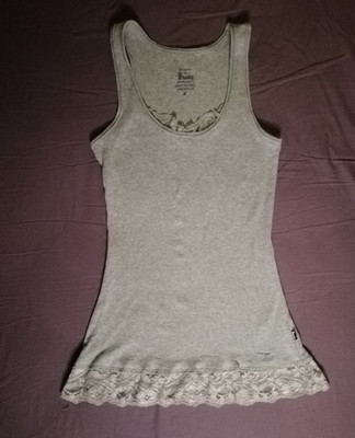 Long tank top with lace Y2K, preppy  style, babydoll, Bella Swan, Elena