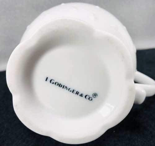 I. Godinger & Co Hobnail & Stars White PITCHER 7" Porcelain Vintage - Retired - Picture 6 of 6