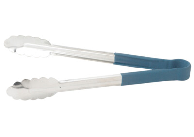 Winco UTPH-12B, 12-Inch Utility Tong with Polypropylene Blue Handle