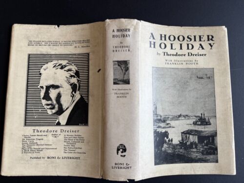 A Hoosier Holiday, by Theodore Dreiser - c:1925 - Re-issued Ed., HC Book DJ - Imagen 3 de 16