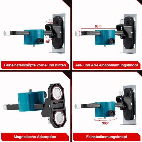 16 Line Laser Level 360° Kreuzlinienlaser Selbstnivellierend Wasserwaage +Stativ - Bild 8 von 13