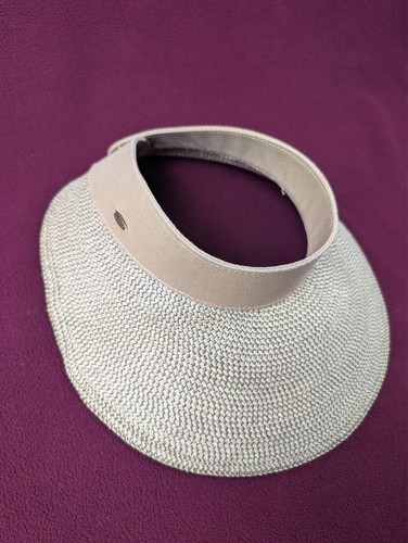 Scala sun Hat visor casual beach Women's cotton paper blend wide brim one size - Picture 2 of 12