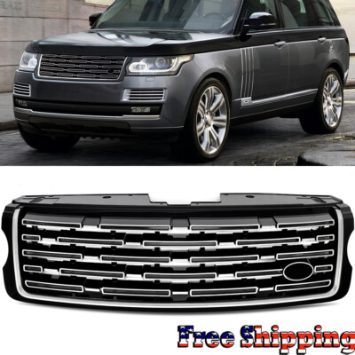 For 2013-2017 Range Rover 2023 Style Front Upper Bumper Grille Grill Gloss Black