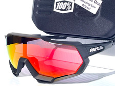 NEW 100 Percent SPEEDTRAP Soft Tact Black HYPER Red Mirror Sunglass 60012