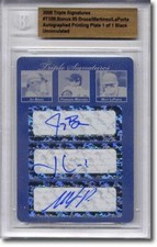 JAY BRUCE * Fernando Martinez * Matt LaPorta Autograph Rookie Auto Plate 1/1