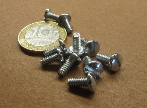 Binding Head Slotted Machine Screw Zinc Steel, 6-32 x .312" Length 200 Pcs - Picture 2 of 12