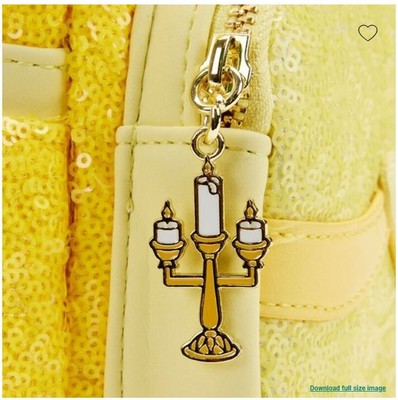Loungefly Exclusive Beauty and The Beast Belle Sequin Mini  display picture 2