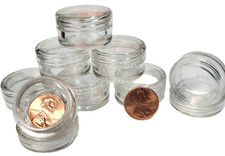 50 Clear Small 5ml Plastic Jars for Cosmetic Sample Container Pot Cream