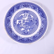 Royal China Willow Ware Blue Print J54 Vintage Plate Decor READ
