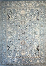 AFG Peshawar - Floral Transitional Rug - Oriental Carpet - 8.11 x 11.11 ft.