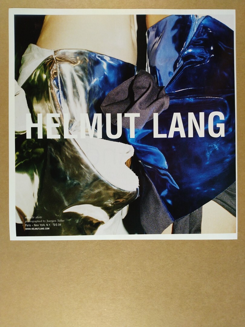 2004 Helmut Lang 'Metallic Skirts' Juergen Teller photo