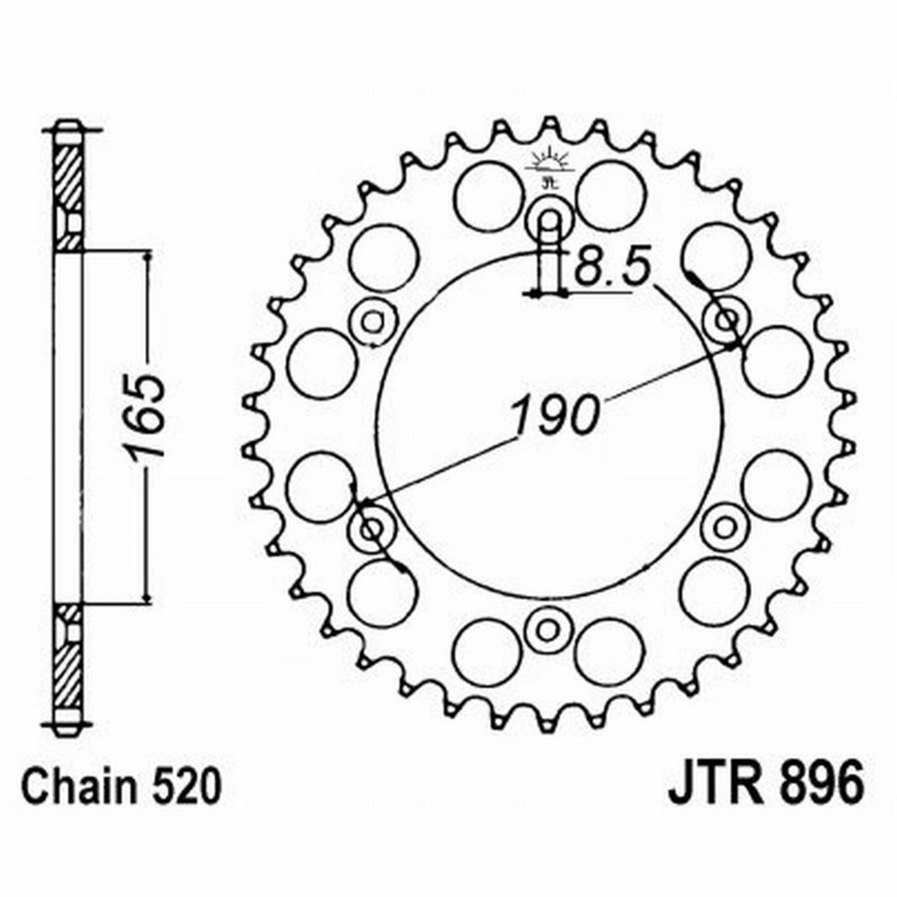CORONA JT 896 z50  PER KTM 250 MX 2T 1988-2016