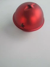  Red Matte Jingle Bell W/Star Cutout 65 MM 2.56" (6.5cm) Christmas Arts & Crafts