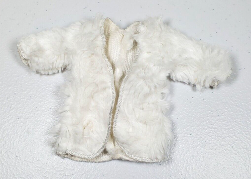 Barbie vestiti bambola morbida pelosa bianca cappotto giacca - Foto 3 di 4