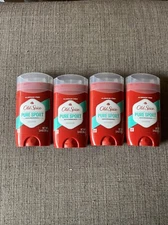 4 New Old Spice Pure Sport Deodorant 2.4 Ounces Aluminum Free ship w/ 12.00 purc